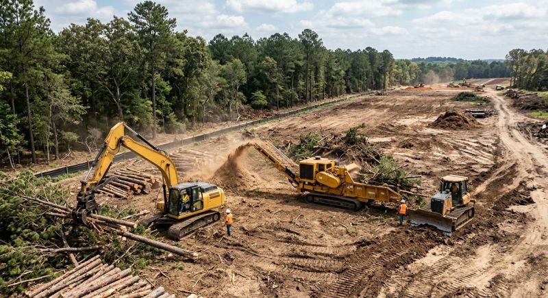 Parking Lot Land Clearing in Houston, TX